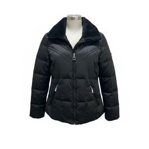 ZeroXposur Black Puffer Jacket with Faux Fur Trim